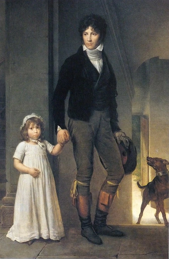Jean - Baptist Isabey, miniaturista, con la figlia, da François Gérard